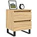 Comodini 2pz Rovere Sonoma 40x35x50 Cm In Legno Multistrato - Foto miniatura 3