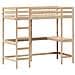 Letto Soppalco Con Scrivania 100x200 Cm Legno Massello Pino - Foto miniatura 1
