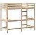 Letto Soppalco Con Scrivania 100x200 Cm Legno Massello Pino - Foto miniatura 4
