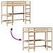 Letto Soppalco Con Scrivania 100x200 Cm Legno Massello Pino - Foto miniatura 5