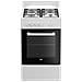 Cucina a Gas FSG522DWC 4 Fuochi Forno a Gas Classe A Dimensioni 60 x 50 cm Colore Nero / Bianco - Foto miniatura 1
