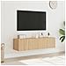 Mobili TV a Parete con Luci LED 2pz Rovere Sonoma 60x35x31 cm - Foto miniatura 7