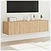 Mobili TV a Parete con Luci LED 2pz Rovere Sonoma 60x35x31 cm - Foto miniatura 10