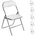 Set 6 Sedie Pieghevoli Con Struttura In Metallo Cromato, Seduta Imbottita, Casa, Ufficio, Studio, Giardino. (bianco) - Foto miniatura 1