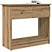 Tavolo Consolle Cassetti Rovere Artigianale 85,5x38,5x74,5 cm - Foto miniatura 4
