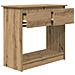 Tavolo Consolle Cassetti Rovere Artigianale 85,5x38,5x74,5 cm - Foto miniatura 7
