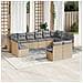 Set Divani Da Giardino 12 Pz Con Cuscini Beige In Polyrattan - Foto miniatura 1