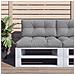Cuscino Per Pallet Grigio 80x40x12 Cm In Tessuto - Foto miniatura 1