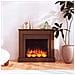 Cornice In Legno Mdf Marrone Per Caminetto Compatibile Con Inserto Elettrico Vulcano Da 60 Cm Di Facile Montaggio Prodotto In Europa Camillo - Foto miniatura 3