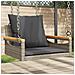 Panchina Dondolo Con Cuscini Grigia 63x62x40 Cm In Polyrattan - Foto miniatura 8