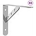 Lusso Casadino -  Staffe Per Mensola 4 Pz 23,5x2,5x15,5cm In Acciaio Inox Argento - Foto miniatura 1