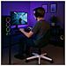 Sedia Da Ufficio Full Nero Poltrona Da Studio E Casa Ergonomica Con Ruote - Foto miniatura 2