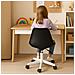 Sedia Da Ufficio Full Nero Poltrona Da Studio E Casa Ergonomica Con Ruote - Foto miniatura 4