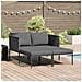 Lettino prendisole con cuscini per 2 persone Anthracite 115x153x69,5 cm Acciaio - Foto miniatura 2