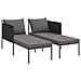 Lettino prendisole con cuscini per 2 persone Anthracite 115x153x69,5 cm Acciaio - Foto miniatura 4