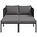 Lettino prendisole con cuscini per 2 persone Anthracite 115x153x69,5 cm Acciaio - Foto miniatura 6