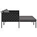 Lettino prendisole con cuscini per 2 persone Anthracite 115x153x69,5 cm Acciaio - Foto miniatura 7