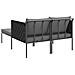 Lettino prendisole con cuscini per 2 persone Anthracite 115x153x69,5 cm Acciaio - Foto miniatura 8