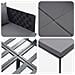 Lettino prendisole con cuscini per 2 persone Anthracite 115x153x69,5 cm Acciaio - Foto miniatura 9