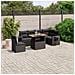 Set Divani da Giardino con Cuscini 7pz Nero Polyrattan - Foto miniatura 2
