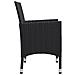Set Mobili da Pranzo per Giardino 5 pz Nero - Foto miniatura 6