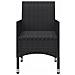 Set Mobili da Pranzo per Giardino 5 pz Nero - Foto miniatura 8