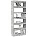 Libreria Grigia in Cemento Grigio Cemento Legno ingegnerizzato - Foto miniatura 3