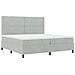 Letto a molle con materasso Grigio chiaro 200 x 200 cm Velluto - Foto miniatura 1