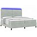 Letto a molle con materasso Grigio chiaro 200 x 200 cm Velluto - Foto miniatura 3