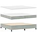 Letto a molle con materasso Grigio chiaro 200 x 200 cm Velluto - Foto miniatura 7