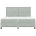 Letto a molle con materasso Grigio chiaro 200 x 200 cm Velluto - Foto miniatura 8
