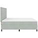Letto a molle con materasso Grigio chiaro 200 x 200 cm Velluto - Foto miniatura 9
