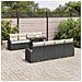 Set Divano da Giardino 9 pcs Nero 100 x 55 x 73 cm Poly Rattan - Foto miniatura 2