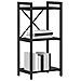 Libreria Rovere nero 40 x 30 x 83 cm Legno multistrato - Foto miniatura 3