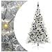 Albero di Natale artificiale con luci integrate Argento 240 cm - Foto miniatura 1