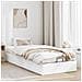 Struttura Letto Pouf senza Materasso Bianco 80x200cm Similpelle - Foto miniatura 3