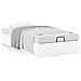 Struttura Letto Pouf senza Materasso Bianco 80x200cm Similpelle - Foto miniatura 4