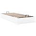 Struttura Letto Pouf senza Materasso Bianco 80x200cm Similpelle - Foto miniatura 6