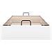 Struttura Letto Pouf senza Materasso Bianco 80x200cm Similpelle - Foto miniatura 7