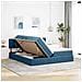 Letto con luci a strisce a LED Blu Scuro 200 x 200 cm Velluto - Foto miniatura 5