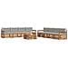 Set di divani da esterno 9 pcs Grigio Naturale e Chiaro - Foto miniatura 3