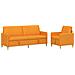 Set di Divani con Storage 2 pcs Giallo Scuro Poliestere - Foto miniatura 1