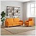 Set di Divani con Storage 2 pcs Giallo Scuro Poliestere - Foto miniatura 3