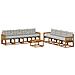 Set di divani da esterno 9 pcs Naturale e Grigio Chiaro - Foto miniatura 1