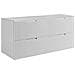 Mobile sottolavabo per bagno, Bianco e marrone, 120 cm, 4 cassetti con chiusura ammortizzata, Mobili da bagno moderni - Foto miniatura 1