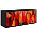 Mobile TV da Parete HEESCH 102 x 33 x 40 cm Rovere Nero - Foto miniatura 1