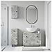 Set di armadietti da bagno in 3 pezzi EDE Grigio Cemento - Foto miniatura 7