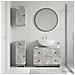 Set di armadietti da bagno in 3 pezzi EDE Grigio Cemento - Foto miniatura 9