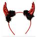 Corna Diavolo In Paillettes Rosse - Foto miniatura 1