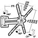 Standard Bracket 2 Joints 400x400 Black / White . - Foto miniatura 3